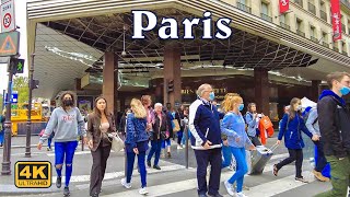 Walking in Boulevard Haussmann Paris 2021 4K UHD [upl. by Tereve]