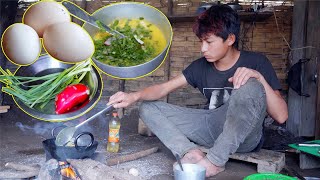 My farm products II Cooking amp having own products egg raddish green leaves [upl. by Celesta]