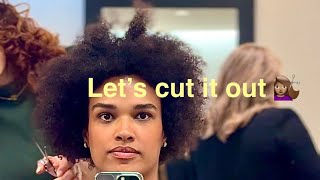 Let’s cut it out 💇🏽‍♀️ curly cut in NYC [upl. by Assilen]