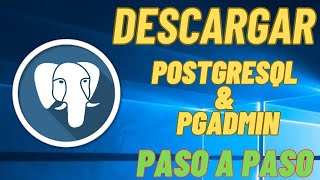 COMO INSTALAR PGADMIN Y POSTGRESQL EN WINDOWS l TUTORIAL [upl. by Justis]