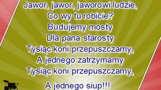 Jawor Jawor jaworowi ludzie  z linią melodyczną  karaoke [upl. by Uba983]