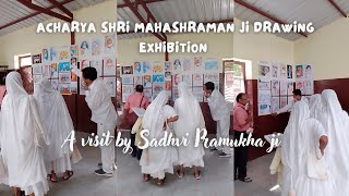 Acharya Shri Mahashraman Drawing Exhibition by Pawan Singhi  jalgaon sadhvipramukha [upl. by Adler]