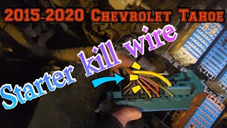 2016 Chevrolet Tahoe Starter disable wire location Starter kill wire under the fusebox [upl. by Christiana]