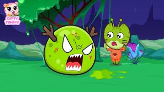 Ugly green bacteria invaded Cattys body because of bad eating  Catty amp Tommy Funny Animation [upl. by Airetal]