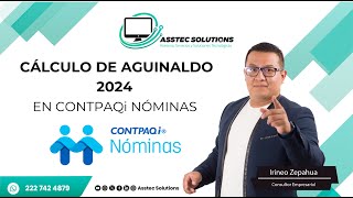 Cálculo de aguinaldo 2024 en CONTPAQi Nominas [upl. by Jaquelyn]