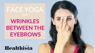 How To Reduce wrinkles between the eyebrows with this 3 minute face yoga sequence [upl. by Jew]