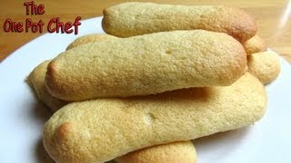 How to make Savoiardi Italian Sponge Finger Biscuits  One Pot Chef [upl. by Hedwiga196]