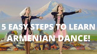 World Dance with Olga  5 Easy Steps  Armenian Folk Dance Tutorial [upl. by Maril]