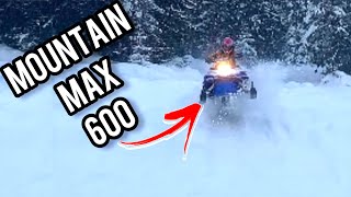 Riding the Yamaha Mountain Max 600 in 4ft of Snow  First ride of the year [upl. by Onahpets739]