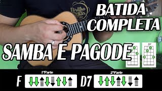 Batida de Samba e Pagode COMPLETA para CAVAQUINHO  Como tocar Cavaquinho [upl. by Aniat]