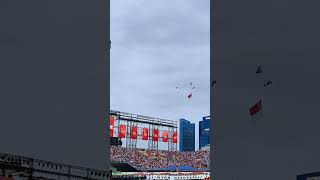 Chinook with a 2750 pounds rigged flag of Singapore ndp2024 [upl. by Anahsar]