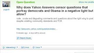 Why does Yahoo Censor conservative viewpoints but allow liberals to swear and curse [upl. by Ahsiek]