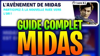 Guide Complet des Défi lAvènement de Midas Fortnite Tuto Astuce Quête Évasion Saison 2 Chapitre 5 [upl. by Kenrick]