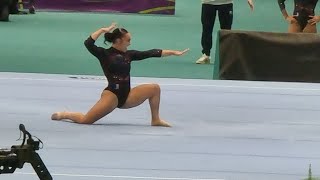 Coline Devillard 🇫🇷  12633 Floor  QF  European championships 2024 [upl. by Yennor]