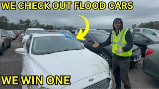 CHECKING OUT FLOOD CARS COPART WALKAROUND WE WIN ONE [upl. by Yrelbmik498]