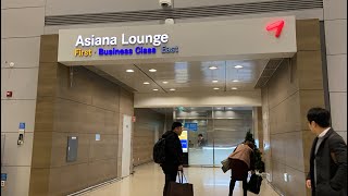 ASIANA Airlines Business Class Lounge experience at Incheon Airport [upl. by Yeltnerb939]