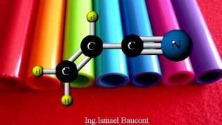 Acrylonitrile 3D Molecule Animation [upl. by Archibaldo]