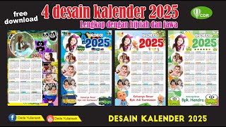 4 DESAIN KALENDER TAHUN 2025 LENGKAP DENGAN HIJRIAH DAN JAWA [upl. by Nikita]