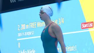 2 BFinal  Women 200 m Freestyle  RQM 2024  Zwemmen [upl. by Convery]