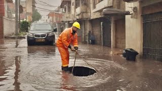 Flood Street Saviors Unclogging Drains to Battle FloodingDrain Hero Saving the Street from Flooding [upl. by Means479]