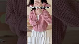 Winter wears short sweaterwinterwearwomenwintercollection shotrs ytshorts [upl. by Yllime]