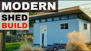 Modern Shed Build With Natural Light amp Skillion Roof [upl. by Jerroll]