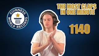 Most claps in one minute  1140  Guinness World Records [upl. by Chilton]