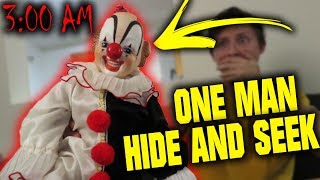 IT MOVES POSSESSED CLOWN DOLL ONE MAN HIDE AND SEEK AT 3 AM CHALLENGE [upl. by Alliuqa699]