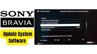 Sony Bravia TV How to Do System Software Update 2023 [upl. by Hauhsoj]