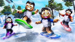 ROBLOX SNOWBOARD OBBY  The Prince Family Clubhouse [upl. by Rukna]