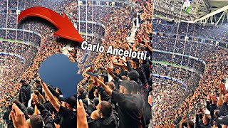 AC Milan Fans chanting Carlo Ancelotti in Real Madrid vs Ac Milan UCL game footballlnfo [upl. by Asimaj]