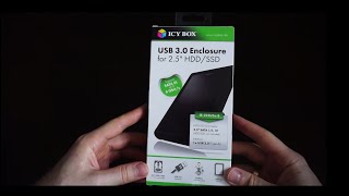 ICY BOX IB223U3aB External enclosure for 25quot SATA HDDSSD Unboxing [upl. by Elly]