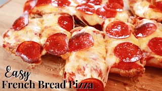 EASY French Bread PIZZA Recipe  The Carefree Kitchen [upl. by Aleksandr]