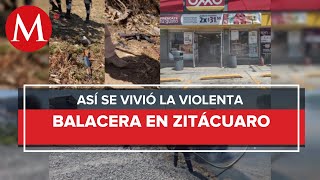 Se registran nuevos enfrentamientos y bloqueos en Zitácuaro Michoacán hay dos muertos [upl. by Essilec156]