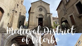 THE MEDIEVAL DISTRICT OF VITERBO food travel historical viterbo italy [upl. by Nedah]