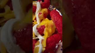 Flaming hot dog chili ￼cheese doodles fypシ゚food foodie [upl. by Oralia]