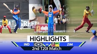 IND vs ZIM 2nd T20 Highlights India vs Zimbabwe Match Highlights  Full Match Highlights [upl. by Aitak630]