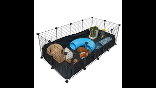 Guinea Pig Cages for 2 with Waterproof Plastic Bottom Liner Installation Video [upl. by Polk]