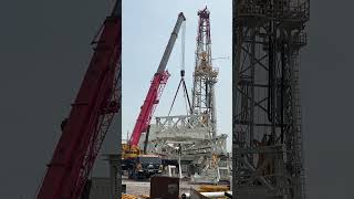 The gigantic oil drilling rig assembling at Hyderabad [upl. by Hgielek671]