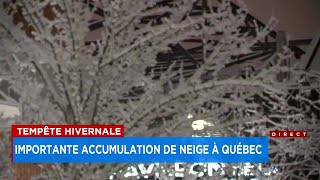 Tempête hivernale importante accumulation de neige à Québec  Explications 17h [upl. by Ahsytal]