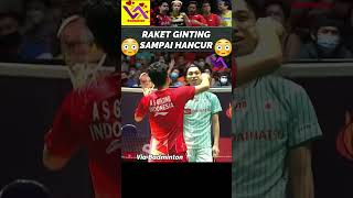 raket Ginting hancur Luapan Emosionalnya di Singapore open badminton bwf [upl. by Wyn788]