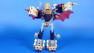 KreO Transformers MicroChangers Combiners VOLCANICON A7828 Review  Unboxing Build amp Play [upl. by Niletac]