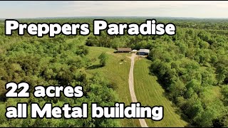 Preppers Paradise All brick home on 22 acres with 40x50 all metal building [upl. by Cohbath]