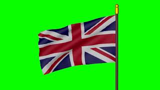 UK Flag green screen [upl. by Rramahs]