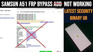 How to Bypass FRP on Samsung A51 U8 Firmware 2024  Samsung FRP Bypass 2024  a515f u8 frp  a51 frp [upl. by Attenej]