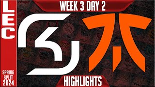 SK vs FNC Highlights  LEC Spring 2024 W3D2  SK Gaming vs Fnatic [upl. by Aidnic612]