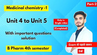 Medicinal chemistry b pharm 4th sem important questions। With solution Notes। Part2।Shahruddin khan [upl. by Lachlan]