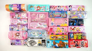 unboxing stationery items collection of unicorn magichello kitty setblue doreamonbus pencil box [upl. by Akeemahs]