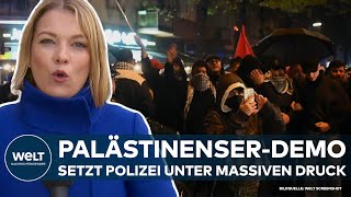 SILVESTER IN BERLIN Propalästinensiche Demo in der Silvesternacht bereitet Polizei sorgen  WELT [upl. by Aara]