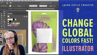 Replace Colors Fast in Illustrator  Global Swatches Quick Tip [upl. by Borgeson]